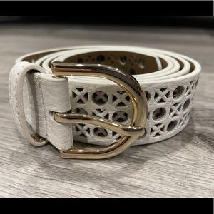 Perforated leather belt